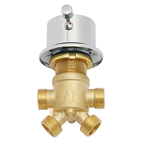 Duschkabine Mischer Wasserhahn Badewanne Badewannenmischer Mischventil Duschmischer Thermostatventil Mischbatterie dusche 4 Wege Mischventil von DiLiBee