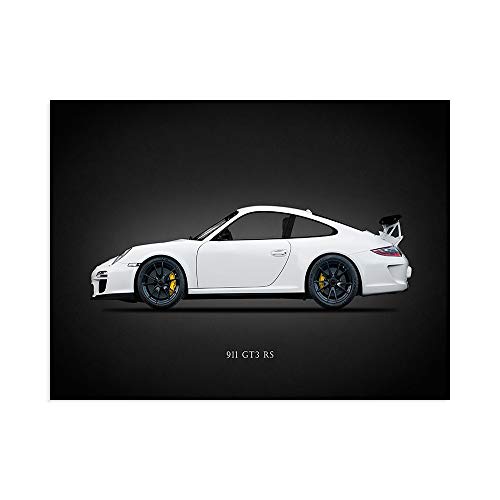 DìMò ART Druck auf Papier Rogan, Mark Porsche 911 GT3 RS 2011, Größe 70 x 50 cm von DìMò ART