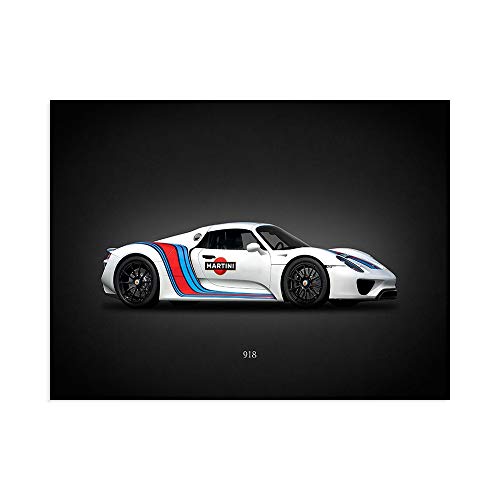 DìMò ART Kunstdruck auf Leinwand, Motiv Rogan, Mark Porsche 918 Martini von DìMò ART