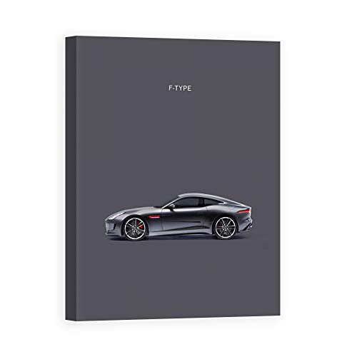 DìMò ART Kunstdruck auf Leinwand, Motiv Rogan Mark Jaguar F-Type Grey von DìMò ART