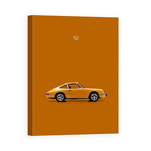 DìMò ART Kunstdruck auf Leinwand, Motiv Rogan Mark Porsche 911 1968 Orange von DìMò ART