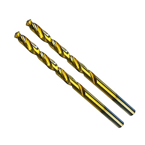 2er Pack HSS-TiN Metall-Spiralbohrer DIN 338 7,5mm geschliffen (Titannitriert, für Metal und Edelstahl, Profiqualität, lange Lebensdauer) von DiVo