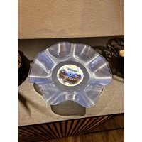 Bunte Schallplatten Schale Aus Einer Echten Vinyl Schallplatte Die Zu Einem Außergewöhnlichen Dekoration/Kunstobjekt Verarbeitet Wurde von DiWaUpcycling