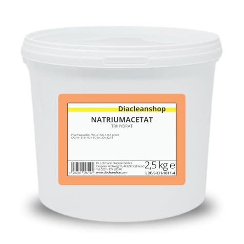 Natriumacetat Trihydrat - Pharmaqualität - 2,5kg von DIACLEANSHOP