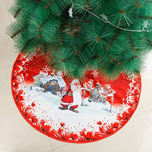 90 cm Baumdecke Weihnachtsbaum Rock Runde Form Christbaumständer Teppich Decke Weihnachtsbaum Deko Weihnachtsbaum Decke Abdeckung für Weihnachtsbaum Verzierung Bodendekoration Weihnachtsdeko (A) von Diadia_Home