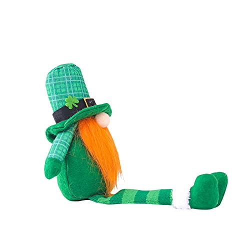 Diadia_Home St. Patrick's Day Geschenke Irische GNOME Kobold Nordisch Schwedisch Nisse Frühling März Gnom Plüsch Handgemachte skandinavische Tomte Elf Zwerg Home Haushaltsornamente von Diadia_Home