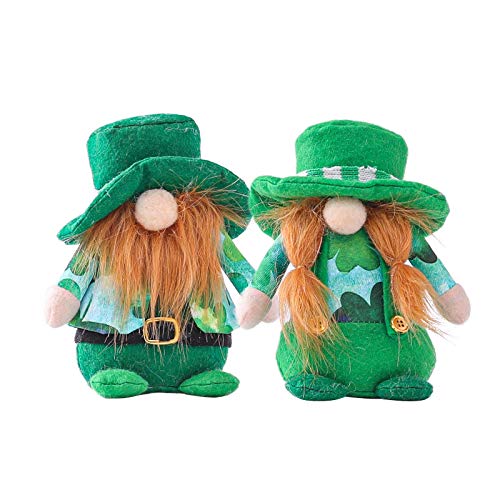 Grüner Gnom St. Patricks Day Kobold Schwedische Gnom-Ornamente Set Grüne irische Kobold-Gnom-Puppe Nordic Elf Figur Home Decoration Ornamente von Diadia_Home