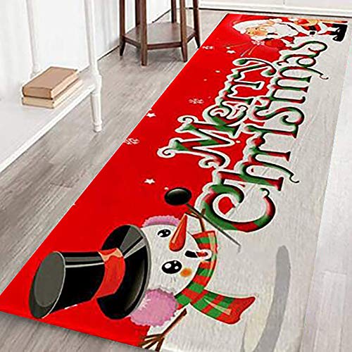 Weihnachten Home rutschfeste Tür Fußmatten Hall Teppiche Küche Decor Badematte Badteppiche Rutschfester Badvorleger rutschfest Matte Fussmatte Schmutzfangmatte Weihnachtsdeko (40x120cm, Stil B) von Diadia_Home