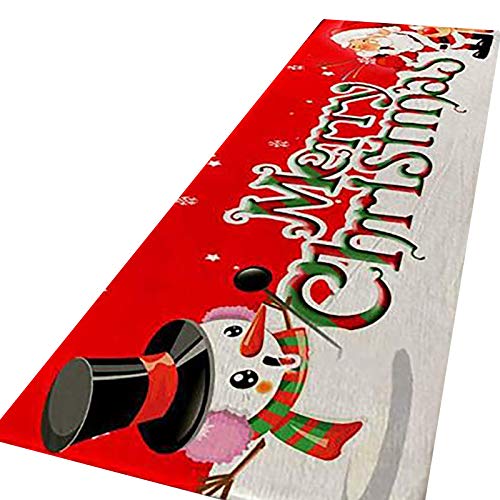 Weihnachten Home rutschfeste Tür Fußmatten Hall Teppiche Küche Decor Badematte Badteppiche Rutschfester Badvorleger rutschfest Matte Fussmatte Schmutzfangmatte Weihnachtsdeko (60x180cm, Stil B) von Diadia_Home