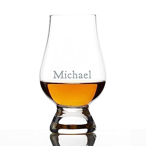 Whisky-Glas inkl. Gravur von Name oder persönlicher Spruch - Original The Glencairn Glass - Personalisiertes Tasting Nosing-Glas für Whiskey-Tasting von Diamandi