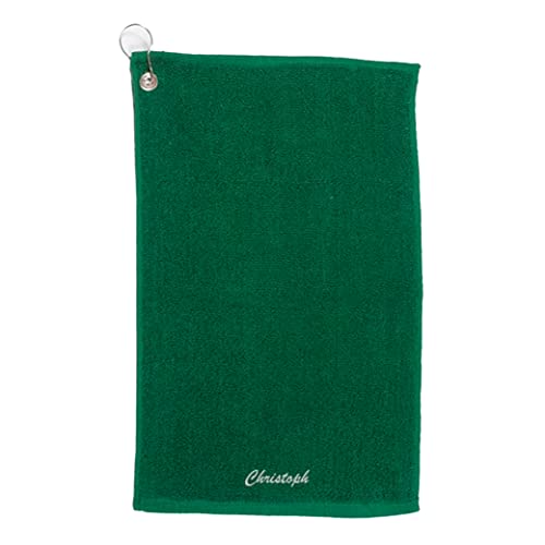 Diamandi Golfhandtuch mit individueller Stickerei - Personalisiertes Golf Handtuch in versch. Farben - Schlägertuch Golfen (Grün) 50 x 30 cm von Diamandi