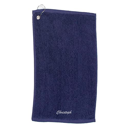 Diamandi Golfhandtuch mit individueller Stickerei - Personalisiertes Golf Handtuch in versch. Farben - Schlägertuch Golfen (Navy) 50 x 30cm von Diamandi