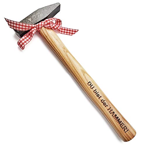 Hammer mit Gravur: DU bist der HAMMER! | deutsches Qualitätswerkzeug in Berlin graviert | humorvolles & praktisches Geschenk für echte Männer & starke Frauen von Diamandi