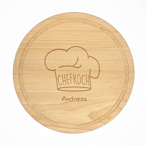 diamandi Holzbrettchen mit Gravur - personalisiert - Name (Chefkoch) von Diamandi