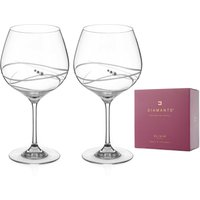 Handgeschliffene Crystal Gin Gläser Soho Mit Swarovski Kristallen - 2Er Set von DiamanteHome