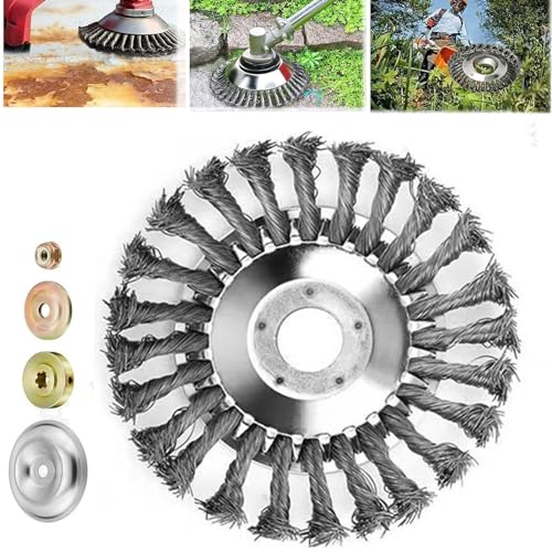 Indestructible Trimmer Head - Indestructible Trimmer with Adapter Kits - Wire Rotary Brush Weed Trimmer Head,Cut Everything in Seconds,for Moss Grass Rust Removal (6in) von Diameleo