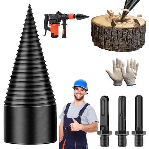 Shirem Easysplit Drill Bit- Fanyil Easysplit Drill Bit - Sherem Easy Split Drill Bit Wood Splitter - Removable Wood Splitter Drill Bits with 3 Handle (42mm) von Diameleo