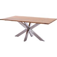 Diamond Garden Marbella Edelstahl Tisch Recycled Teak 190x100 cm von Diamond Garden