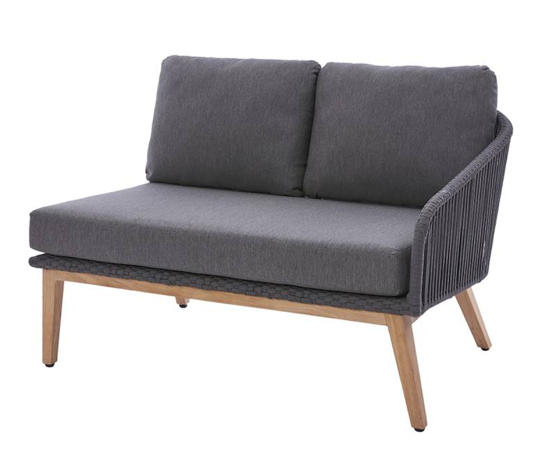 Diamond Garden Modullounge lange Ecke rechts PALMA, Premium Teak / Alu / Rope / Sunproof (100 % Polypropylen) - Auslaufartikel von Diamond Garden