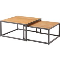 Diamond Garden Nested Loungetische Edelstahl/Teak 2er Set Diamond Garden Nested Loungetische Edelstahl/Teak 2er Set von Diamond Garden