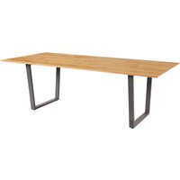 Diamond Garden Oxford Kufentisch 220x100 cm Edelstahl/Teak von Diamond Garden
