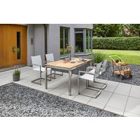 Diamond Garden Salerno Edelstahl/Recycled Teak Natur 130x80 - 210x100 cm von Diamond Garden