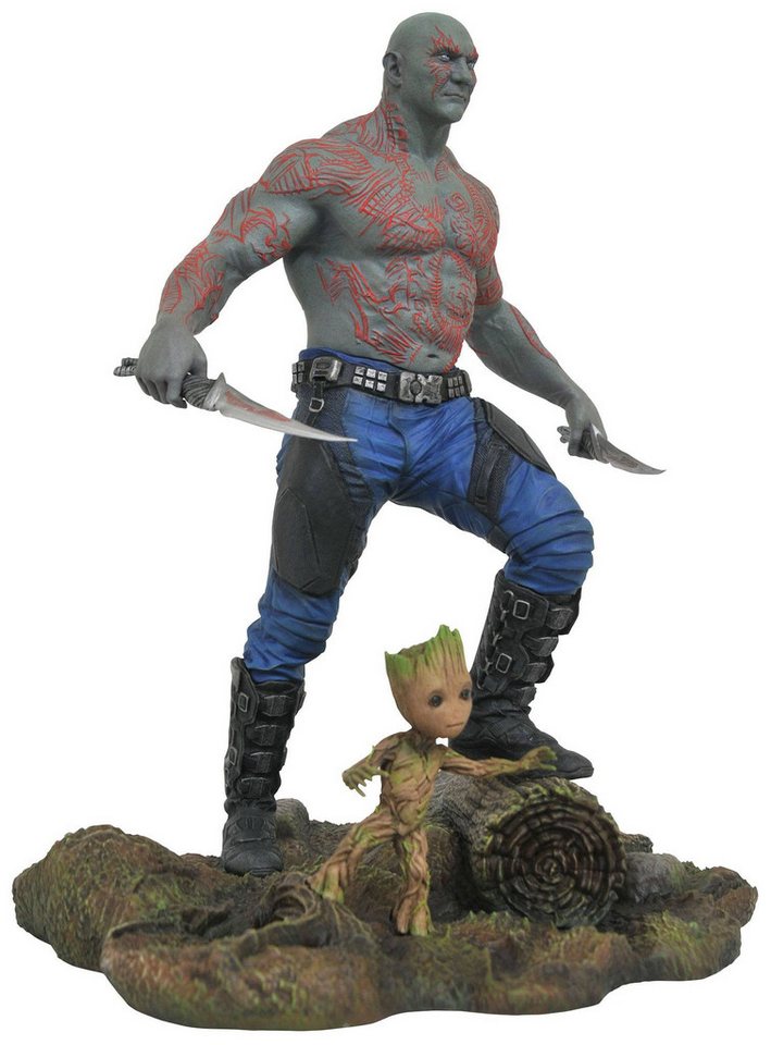 Diamond Select Dekofigur Marvel Gallery PVC Statue Drax & Baby Groot 25 cm (1 St), Hochwertige Sammelfigur von Diamond Select