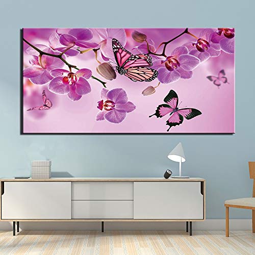 DIY 5D Diamantmalerei Set Vollbohrer Orchidee Kreuzstich Handgemachte Paste Kristall Strass Large Full Diamant Painting Bilder Groß Format Stickerei für Home Wall Decor 50x100cm von Diamond painting China