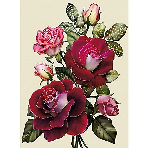 DIY 5D Diamantmalerei Set Vollbohrer Rose Kreuzstich Handgemachte Paste Kristall Strass Large Full Diamant Painting Bilder Groß Format Stickerei für Home Wall Decor 50x100cm von Diamond painting China