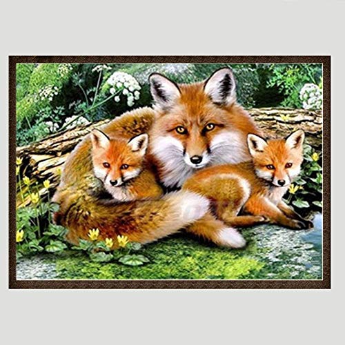 DIY 5d Diamant malerei Kits, 5D Diamond Painting Familie Bohren voll kristall Strass Stickerei kreuzstich Kunst Handwerk Hause wanddekoration Fuchs 30x50cm von Diamond painting China