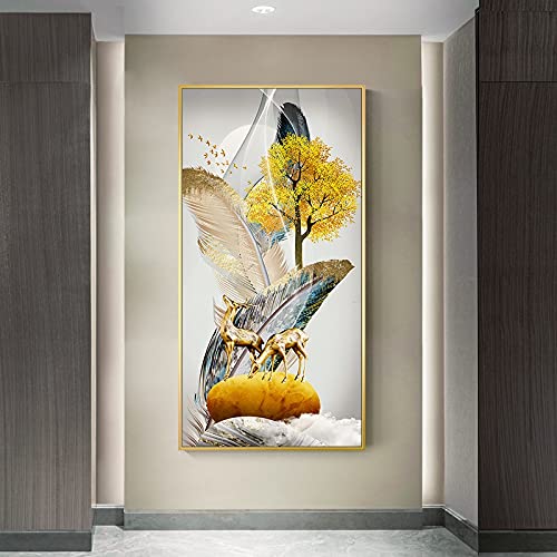 DIY 5d Diamant malerei Kits,Feder große Größe Diamond Painting Familie Bohren voll kristall Strass Stickerei kreuzstich Kunst Handwerk Hause wanddekoration Mosaik Bilder 40x80cm von Diamond painting YOUDONG