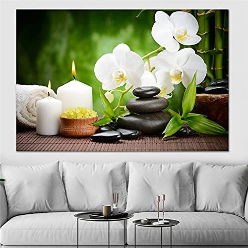 DIY 5D Diamond Painting Bild Kits Full Drill Orchidee Groß Diamant Malerei nach Zahlen Kit Kunst Voll Dot Crystal Strass Mosaik Stickerei Kreuzstich Handwerk für Home Wanddekoration 50x100cm von Diamond painting YUSONG