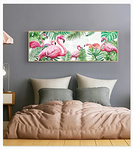 Diamant Painting Nummer Kit große Größe Flamingo DIY 5D Diamant Malerei Kit Erwachsene/Kinder Vollbohrer Crystal Strass Stickerei Bilder Kreuzstich Handwerk Wall Decor Gemälde 40x100cm von Diamond painting YUSONG