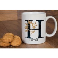 Gold Tasse Personalisierte Monogram Personalisierbare Geschenkidee, Kaffeebecher Personalisiert, Buchstabentasse Becher Wunschtext von DiamondUniqueShop