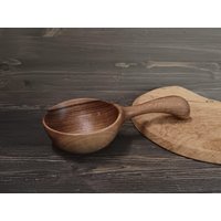 Handgefertigte Große Runde Schaufel Aus Walnussholz Getreideschaufel Mehlschaufel Große Küchenschaufel Holz von DiamondWoodMax