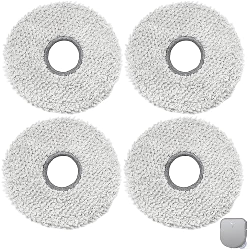 DianSung wischtücher Zubehör für ECOVACS DEEBOT X5 Omni / X5 Pro Roboter-Staubsauger-Ersatzteile,weicher Mikrofaser-Wischtuch -4 Stück von DianSung