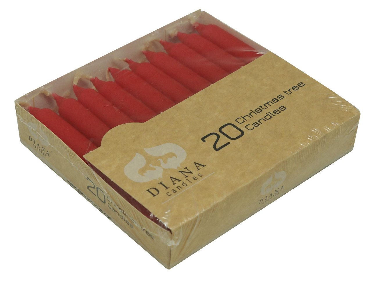 Diana Candles Baumkerzen Ø 1,2 cm x 11 cm rot 20er Pack Diana Candles Baumkerzen Ø 1,2 cm x 11 cm rot 20er Pack von Diana Candles