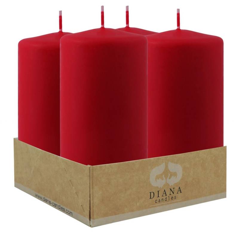 Diana Candles Stumpenkerzen Ø 6 X 11 cm rubinrot 4er Pack Diana Candles Stumpenkerzen Ø 6 X 11 cm rubinrot 4er Pack von Diana Candles