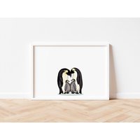 Poster Pinguine.4 Kinderzimmer Pinguine Kinderposter Bilder Kinder Tier Wanddeko Geschenk Geburt Mama Kinder Geburtstag von DianamarcShop