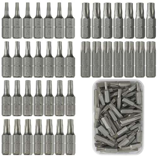42 Stück 25mm 1/4" T-Profil Sechskant Antrieb, 1/4 Zoll Driver Bit Set T10 T15 T20 T25 T30 T40, 1/4" Sechseckiger Griff Antrieb Werkzeug für Mechanik, Motorrad, Und Gerätereparaturen, Heimwerken, etc von Dianfen