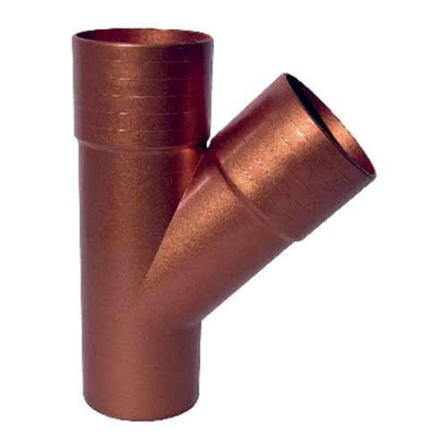 Dianhydro Abzweigung 45° 100mm Rotes Kupfer für Fallrohr, Mehrfarbig, Standard von Dianhydro