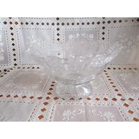 Vintage Runde Glasschale Mit Einzigartigem Design von DianneDeals