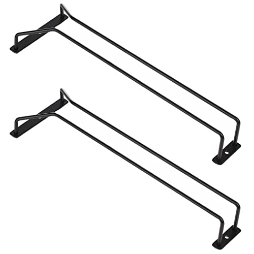 Dianoo Weinglasregal unter dem Schrank, schwarz, Metall-Weinglashalter, Stielglasregal unter Regal, Weingläser-Aufbewahrung, Aufhänger, 35,5 cm, 2 Stück von Dianoo