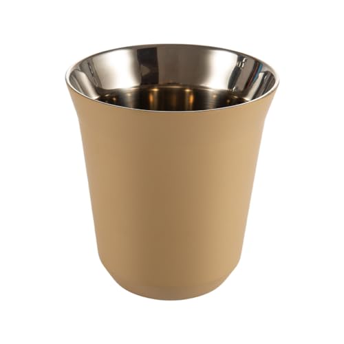 Dianoo 80 ml Edelstahl-Espressotasse, kleiner isolierter Metallbecher, doppelwandige thermisch isolierte Trinkbecher, Kapsel-Kaffeetasse, Beige Dianoo 80 ml Edelstahl-Espressotasse, kleiner isolierter Metallbecher, doppelwandige thermisch isolierte Trinkbecher, Kapsel-Kaffeetasse, Beige von Dianoo