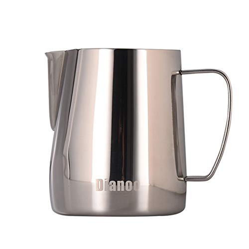 Dianoo Edelstahl Milchschäumer Schäumender Werferweißer Latte Art Tasse Für Espresso Cappuccino Kaffee 350ML Dianoo Edelstahl Milchschäumer Schäumender Werferweißer Latte Art Tasse Für Espresso Cappuccino Kaffee 350ML von Dianoo