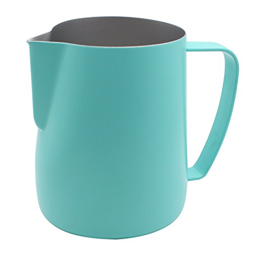 Dianoo Frothing Pitcher Krug, Edelstahl, geeignet für Kaffee, Latte und Milchaufschäumer, 600 ml, Blau von Dianoo