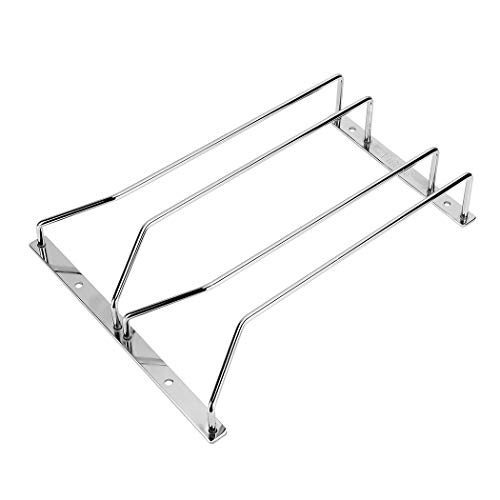 Dianoo Weinglasregal Unter Kabinett Hängend Rackhalter Aus Draht Mit Schrauben Gläserhalter Verchromt 24cm 2 Reihen von Dianoo