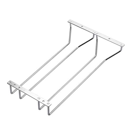Dianoo Weinglasständer Unter Dem Schrank Stielhalter Weinglashalter Mit Schrauben Verchromt 35cm 2 Reihen von Dianoo