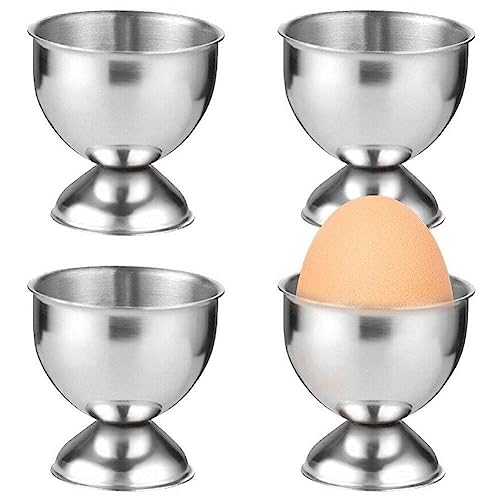 4 Stück Eierbecher Aus Edelstahl, Weinglasform, Eierablage, Gekochte Eierbecher, Halter, Ständer, Eierhalter-Set, Kochzubehör Für Die Küche von Dianzan