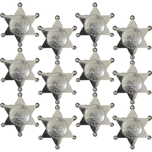 Dianzan 12 Stück Sheriff-Abzeichen Aus Kunststoff, Western-Cowboy-Emblem-anstecker, Sechseckige -anstecker, Retro-Buchstaben, Brosche, Mottoparty, Anstecker, Dekoration Dianzan 12 Stück Sheriff-Abzeichen Aus Kunststoff, Western-Cowboy-Emblem-anstecker, Sechseckige -anstecker, Retro-Buchstaben, Brosche, Mottoparty, Anstecker, Dekoration von Dianzan